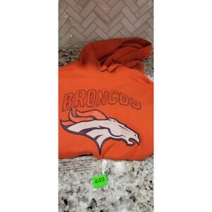 NFL Team Apparel Denver Broncos Boys Hoodie Size Youth L Large Orange!